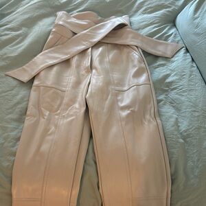 Designer Jonathan Simkhai leather pants tan never been worn